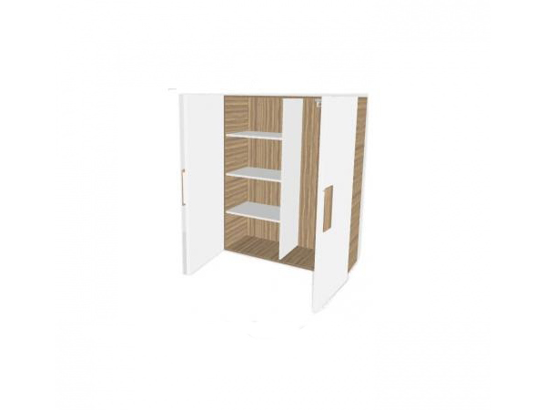 Комплект для гардероба Kyo L120 H150 ОРЕХ/БЕЛЫЙ, на сайте Галерея Офис