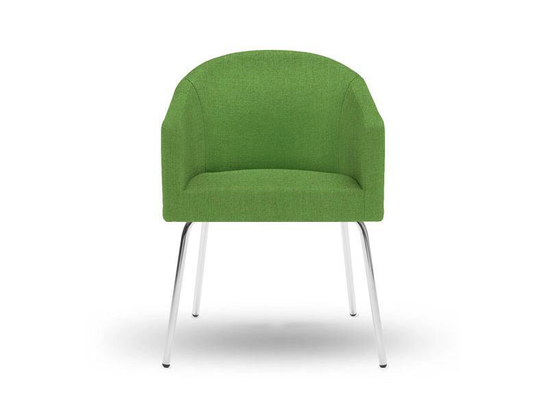Кресло Luna на базе из 4 ножек зеленое, на сайте Галерея Офис