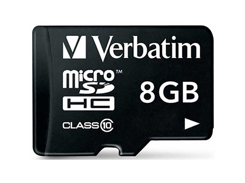 Карта памяти Verbatim microSD 8GB Class 10 (SD адаптер) (44081), на сайте Галерея Офис