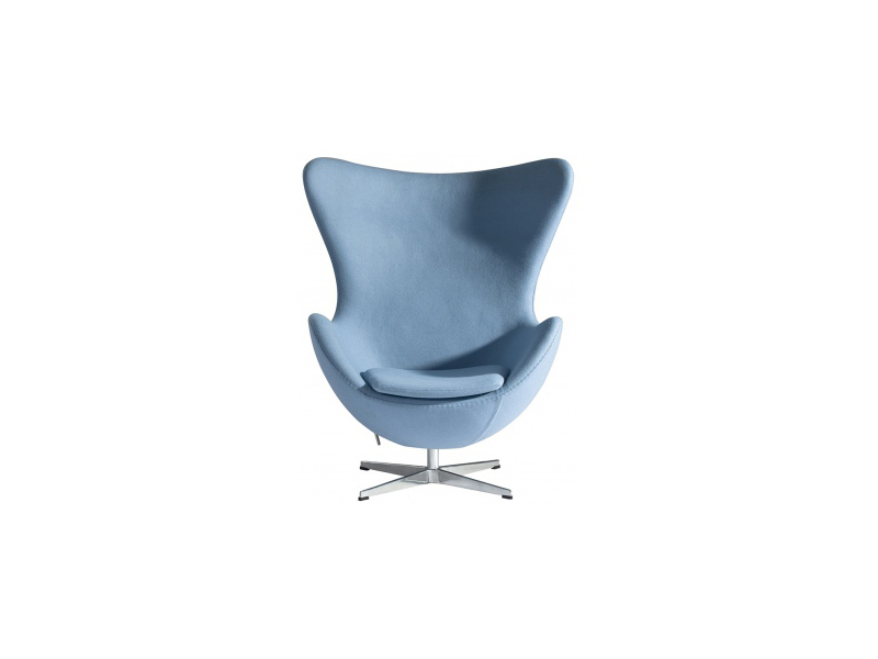 Кресло Arne Jacobsen Style Egg Chair голубая шерсть, на сайте Галерея Офис
