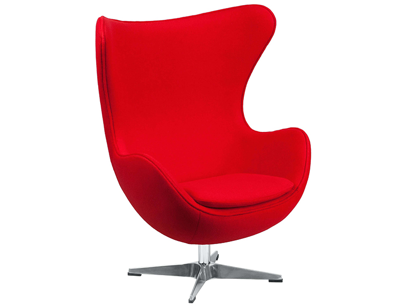 Кресло Arne Jacobsen Style Egg Chair темно-красная шерсть