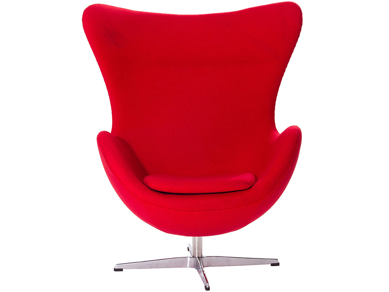 Кресло Arne Jacobsen Style Egg Chair темно-красная шерсть, на сайте Галерея Офис