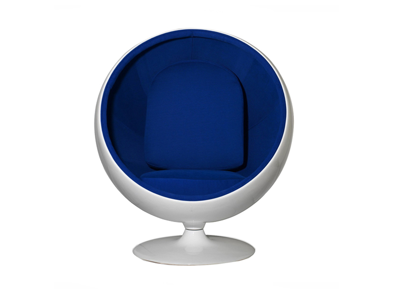 Кресло Eero Aarnio Style Ball Chair синяя ткань