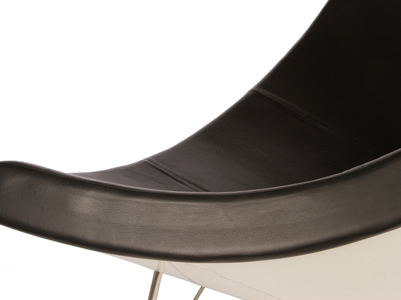 Кресло George Nelson Style Coconut Chair черная кожа, на сайте Галерея Офис