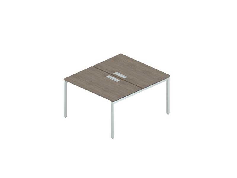 Сдвоенный стол с люком на металлокаркасе Rio Project RP-1.1(x2)+F-51, на сайте Галерея Офис