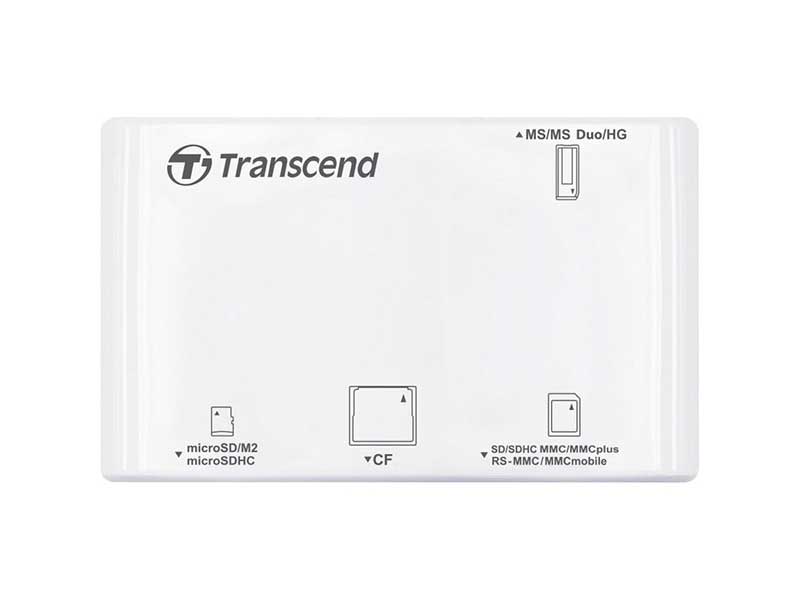 Картридер Transcend RDP8/ all-in-1/ USB 2.0/ Белый (TS-RDP8W), на сайте Галерея Офис