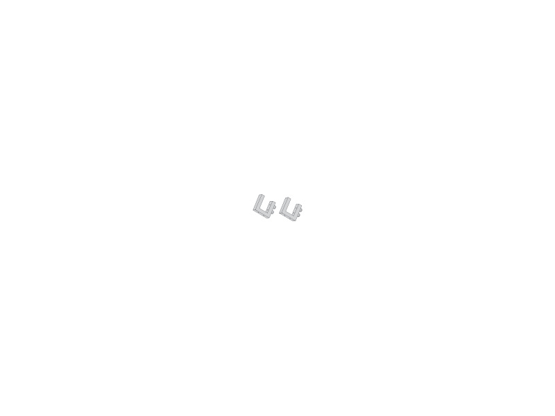 Комплект кронштейнов крепления перегородки (2 шт.), цвет: серый Комфорт КМ 481 ХР